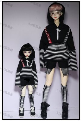 taobao agent BJD sweater set 6 minutes, 4 minutes, 3 points, uncle BJD cat black sauce baby clothing with suit rabbit bean doll clothing