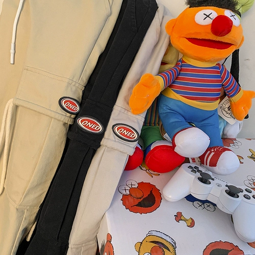 Летние брендовые трендовые штаны, в корейском стиле, свободный прямой крой