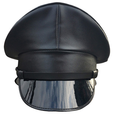 taobao agent Halloween COS Bar theme cosplay film and television performance leather hat military hat PU security hat big block adult