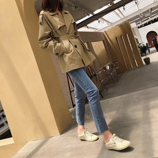 Брюки для беременных 孕妇裤子春秋外穿秋冬加绒直筒牛仔裤秋装大码小个子打底长裤秋季 Card Dai