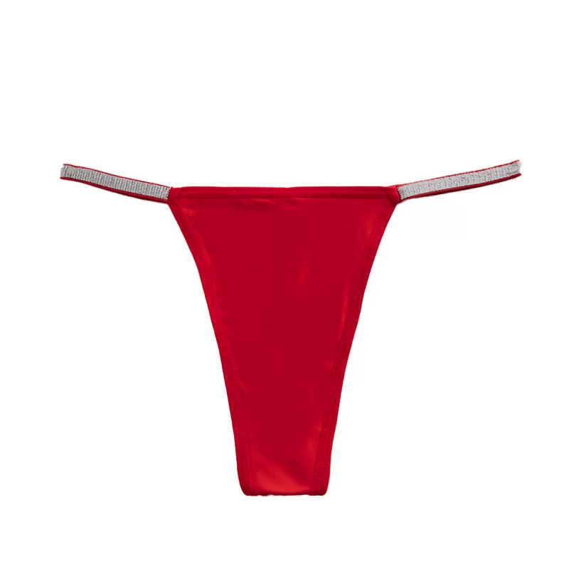 Безупречно сексуальная thong Женщина Серебряная лента без следов секс-тихий женский