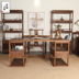 Bàn làm việc cũ Elm Gỗ rắn Mới Trung Quốc Tranh Zen Trường hợp Tủ sách Tranh Bàn thư pháp Bàn học hoàn chỉnh Kết hợp nội thất mẫu tủ gỗ phòng khách hiện đại Bộ đồ nội thất