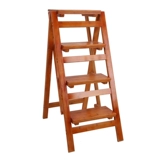 Складная лестница с твердым деревянными лестницами, многопрофильная толстая лестничная стул, комната с двойным использованием, четыре шага лестницы