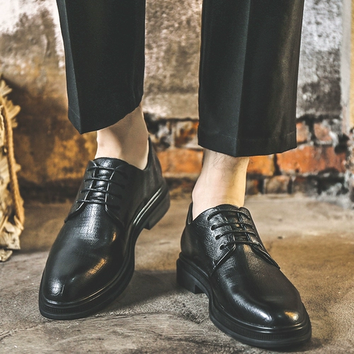 Летний дышащий черный пиджак классического кроя, в британском стиле, мягкая подошва, подходит для подростков