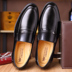 Mùa hè của nam giới dép da rỗng giày da kích thước lớn giày thường lỗ thở giày mùa hè trung niên cha giày Sandal
