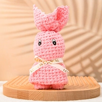 Розовый кролик, полотенце, 30×30см