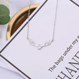 Ожерелье, цепочка до ключиц, серебро 925 пробы, в корейском стиле, простой и элегантный дизайн, популярно в интернете, подарок на день рождения