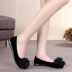 Cũ Bắc Kinh giày vải giày của phụ nữ phẳng mềm dưới màu đen giày phẳng với giày thấp giày giày làm việc giày khiêu vũ giày mẹ Giày cắt thấp