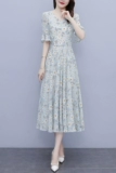 Шифоновое платье, приталенная летняя одежда, консилер, свежая длинная юбка, большой размер