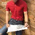 Mùa hè cho nam POLO Slim Solid Color Ve áo Xã hội Guy Casual Áo thun ngắn tay Hàn Quốc Xu hướng nam Từ bi - Polo áo polo có cổ Polo