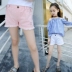 7 nữ quần short mùa hè trẻ em 8 trẻ em 9 Hàn Quốc phiên bản 10 bông 12 hoang dã nóng quần 13 trường tiểu học cô gái 15 tuổi