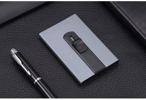 Антимагнитный вместительный и большой металлический ультратонкий переносной картхолдер, анти-кража