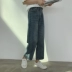 Mùa thu đông 2018 của phụ nữ phiên bản mới của Hàn Quốc với quần jeans rách màu xanh retro dành cho sinh viên quần jean nữ ống đứng Quần jean