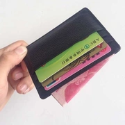 Đàn ông và phụ nữ gói thẻ nhỏ siêu mỏng thẻ lái xe đặt ví nhỏ ví da đồng xu ví da nam chủ thẻ ngân hàng