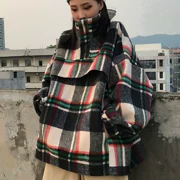 Áo len mỏng cổ cao dày len cổ áo len đầu mùa đông nữ sinh viên Hàn Quốc