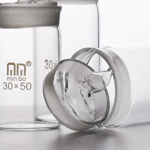 Плоская -измерительная бутылка 50*30 мм лабораторная уплотнение Стеклянная бутылка 40x25 мм для взвешивания блюда высокого типа