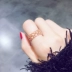 Chỉ số ngón đeo nhẫn nữ Nhật Bản và Hàn Quốc sinh viên nhẫn vòng triều đuôi vòng mở phần nhẫn ngón tay nhỏ cá tính bầu không khí vòng Hàn Quốc nhẫn bạc đôi Nhẫn