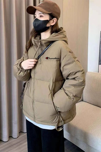 Зимний дизайнерский пуховик с пухом, куртка с молнией, подходит для подростков, тренд сезона, увеличенная толщина