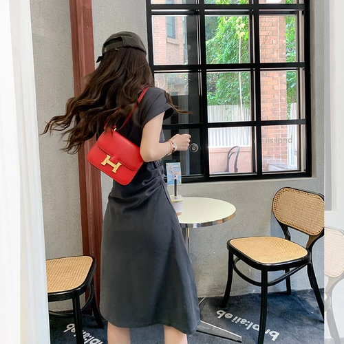 Летнее платье, небольшая дизайнерская футболка с коротким рукавом, длинная юбка, японская версия, в корейском стиле, тренд сезона