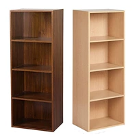 Современный книжный шкаф, деревянная система хранения, коробочка для хранения, простая книжная полка