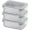 Heart IKEA hộp đựng bát inox tươi có nắp đặt hộp lưu trữ ba ngăn tủ lạnh tròn hộp cơm trưa - Đồ bảo quản hộp giấy đựng thức ăn