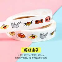 Белая странная наклейка носа