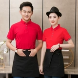 Летняя черная хлопковая футболка polo для работы подходит для мужчин и женщин, делается под заказ