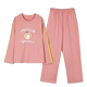 Bộ đồ ngủ nữ mùa xuân và mùa thu cotton dài tay thời trang cho sinh viên tươi tắn Quần mùa thu đông Hàn Quốc có thể mặc bên ngoài - Bộ Pajama
