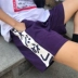Hàn Quốc ins với cùng một đoạn thể thao quần short mùa hè quần âu nam giới và phụ nữ phong cách Harajuku sinh viên bf năm điểm quần rộng quần chân thủy triều shop đồ nữ Quần short