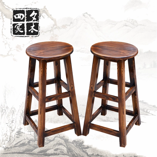 Стул с твердым деревом, стул, домашнее пользователь Внешнее кафе High -Footed