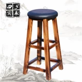 Сплошные древесины высокий стул с углеродными деревянными стержнями, скамейка, сплошной деревянной батончиком, стул стул