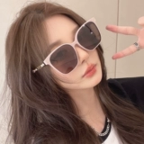 Xiaohongshu же круглый лице с большим розовым женским солнцезащитными очками