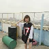 Mùa xuân và mùa hè mới lỏng mỏng thể thao vest Hàn Quốc phiên bản của hoang dã bf gió dài tay trùm đầu áo len sinh viên nữ