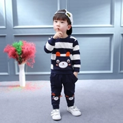 Quần áo bé trai 2018 quần áo trẻ em mới mùa thu cho bé hai mảnh bé phiên bản Hàn Quốc 1-2-3 tuổi