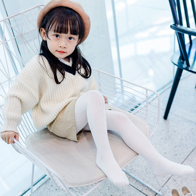 儿童连裤袜春秋跳舞白色丝袜舞蹈袜