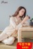 Hàng đầu 呱呱 guagua chính thức hàng đầu cửa hàng đồ ngủ phụ nữ mùa hè mùa xuân và mùa thu bông dài- tay Hàn Quốc bông dịch vụ nhà phù hợp với Bộ Pajama