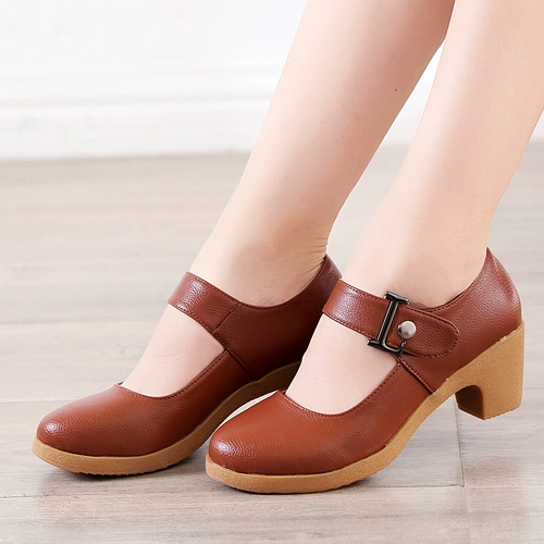 Весенние и осенние сезоны в середине четырех сезонов толстых каблуков танце