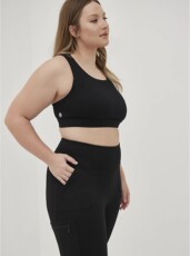 Костюм для фитнеса 2870欧美胖mm黑色拉链口袋高弹速干健身裤运动文胸 200 300