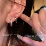 Комплект, небольшие дизайнерские серьги, 4 предмета, в западном стиле, популярно в интернете, изысканный стиль