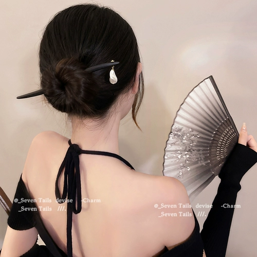 Классическая китайская шпилька из жемчуга, заколка для волос, китайский стиль, изысканный стиль