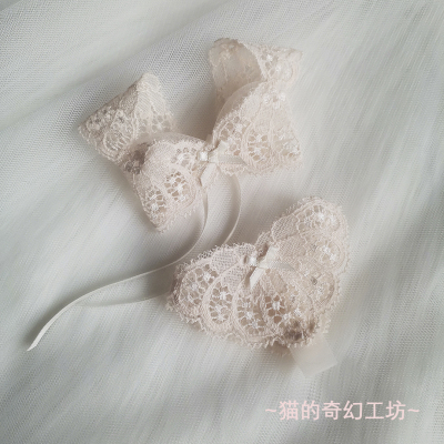 taobao agent Underwear, lace cream fuchsia set, french style