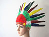 Color Indian feather head jewelry