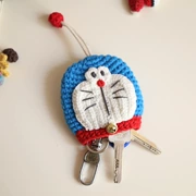 dễ thương nhỏ bơm dây rút túi key fob nữ phim hoạt hình sáng tạo bộ chìa khóa xe chủ chốt đan len - Trường hợp chính