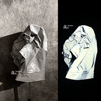 vải thun lạnh họa tiết Chất liệu phản quang vải dạ quang chức năng cảnh báo an toàn siêu sáng bạc sáng tạo quần áo tự làm nhà thiết kế vải vải may quần