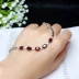 Bong bóng vòng đeo tay garnet tự nhiên nữ S925 sterling bạc đơn vòng tròn đơn giản không gây dị ứng đá phụ nữ thời trang Nhật Bản và Hàn Quốc - Vòng đeo tay Clasp