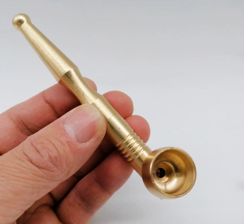 Медная съемная маленькая курительная трубка, тяжелый медный мундштук