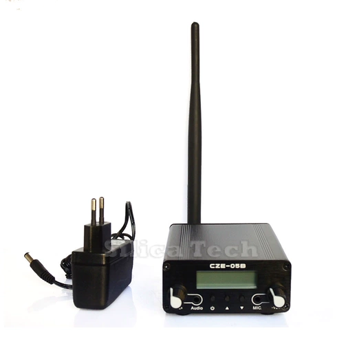 CZE-05B 0,1/0,5 Вт Домашняя стерео-частота FM-передатчик+резиновая антенна, источник питания, аудиокабель