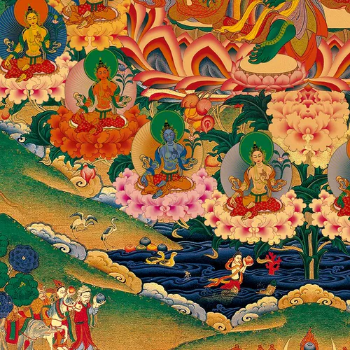 21 градуса мать Тханка портретная картина тибета предсказает тонкую гору Хлопковое изящное