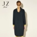 JUZUI Kneeling Market Store Tương phản áo nữ 2018 Thu mới Áo sơ mi dài tay sọc sơ mi dài tay Áo sơ mi dài tay