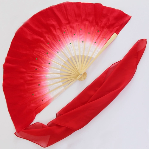 Танцевальный шарф шарф Шарф Шарф Реал Шелковый фанат танцев, одна нога, Jiazhou Yangge Fan Fan Fan Fan Fan Fan Fan Fan